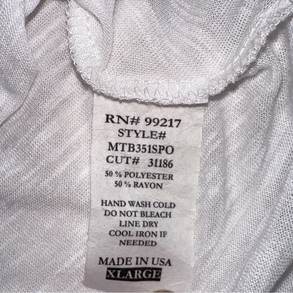 Moa Moa White Tie-Front Drape Tee – Size XL Beach Summer Lightweight Vacation - Picture 4 of 5